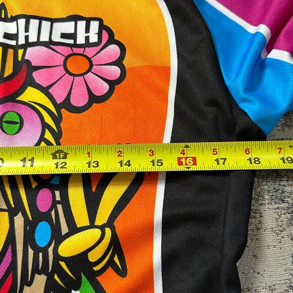 World Jersey Hippy Chick Wise Owl Groovy Cycling Precaryous Biker Medium Shirt - Picture 5 of 11